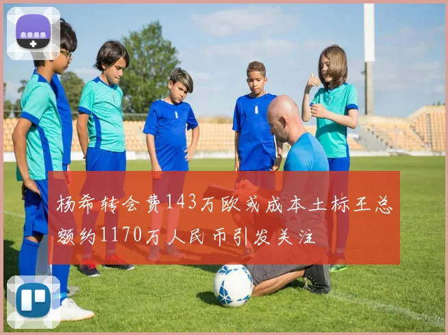 杨希转会费143万欧或成本土标王总额约1170万人民币引发关注